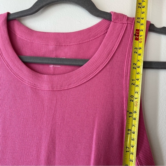 Old Navy Ribbed Tank Top Plus Size 3x Pink Sleeveless Scoop Neck Basic Stretchy - Picture 7 of 15